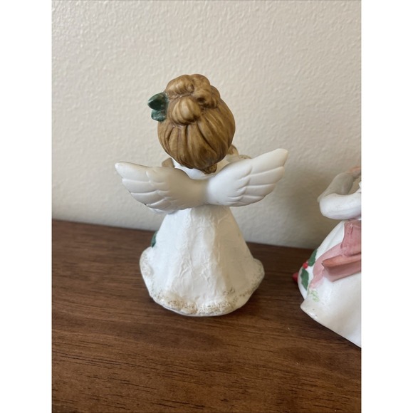 Vintage Homco #5551 Christmas Angels Musical Instruments Set of 4 Figurines - Picture 6 of 10